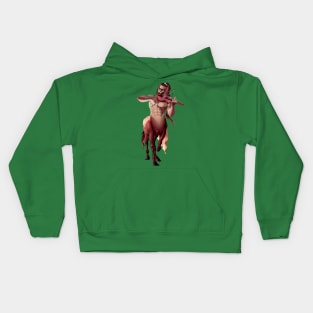 faun playing violin Kids Hoodie